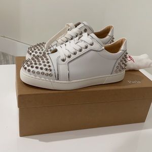 Christian Louboutin Viera 2 Spikes Leather Low-Top Sneakers